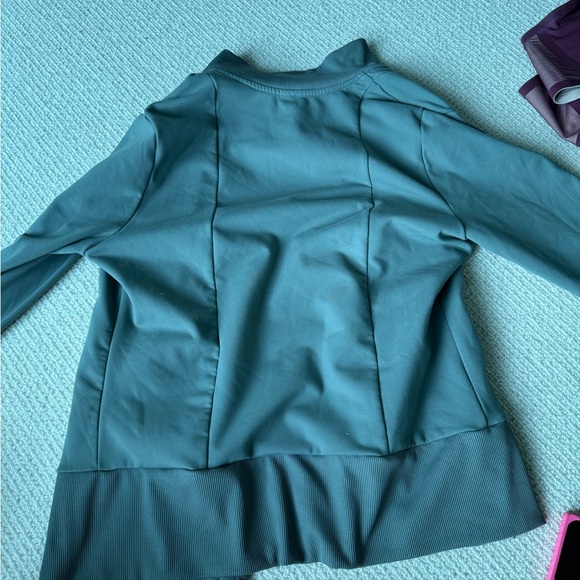 YOGALICIOUS Lux | Green Full Zip Warm Up Jacket | Size Large - Picture 3 of 3